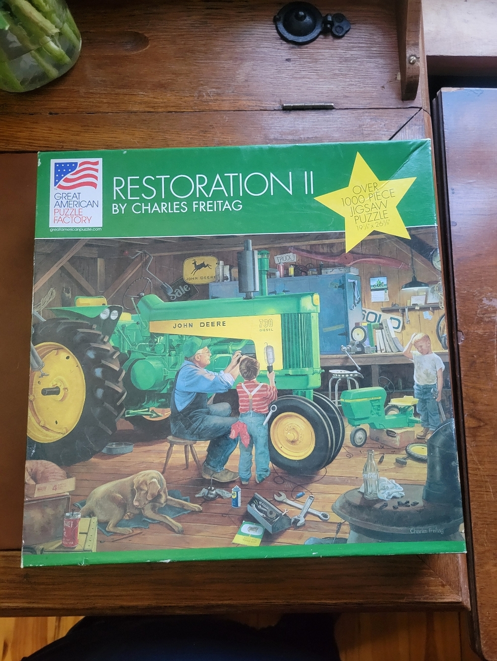 Charles Freitag RESTORATION II JOHN DEERE 1000 Piece Jigsaw 19"x26"